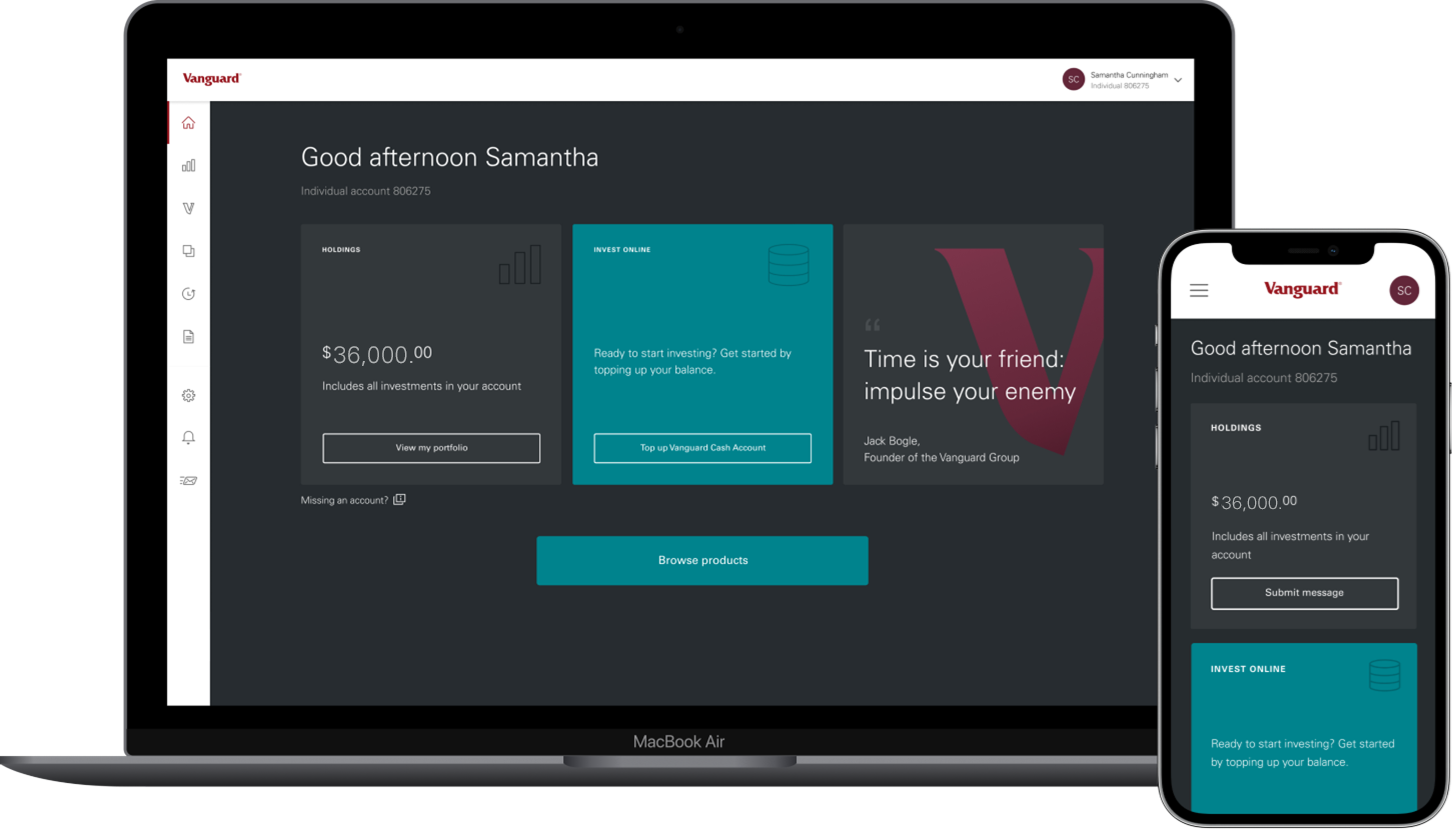 Screenshot of Vanguard Online